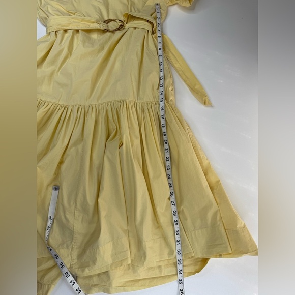 Eudon Choi RTR Cotton Tiered Puff Sleeve Poplin Dress W/ Pockets Womens Size 12 - Picture 7 of 16